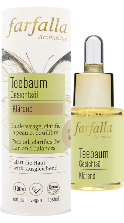 farfalla - Teebaum Gesichtsöl 15 ml - WERTE FREUNDE