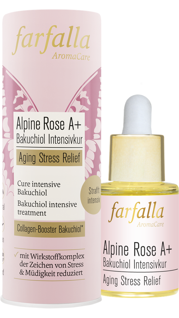 farfalla - Alpine Rose A+ Bakuchiol Intensivkur 15 ml - WERTE FREUNDE