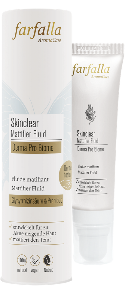 farfalla - Skinclear Mattifier Fluid, Derma Pro Biome 30ml - WERTE FREUNDE