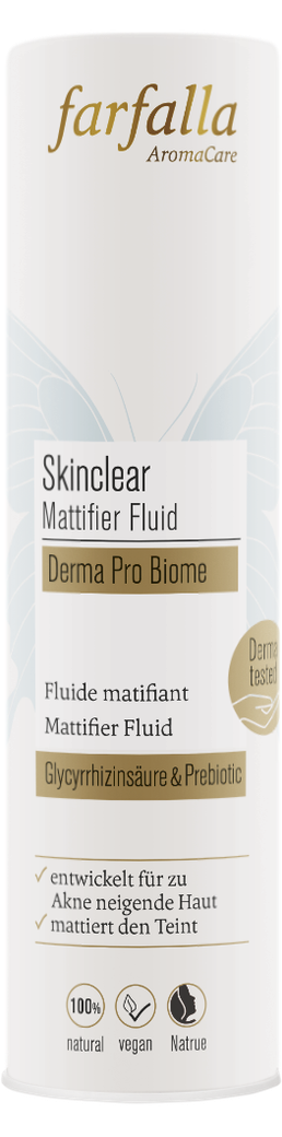 farfalla - Skinclear Mattifier Fluid, Derma Pro Biome 30ml - WERTE FREUNDE