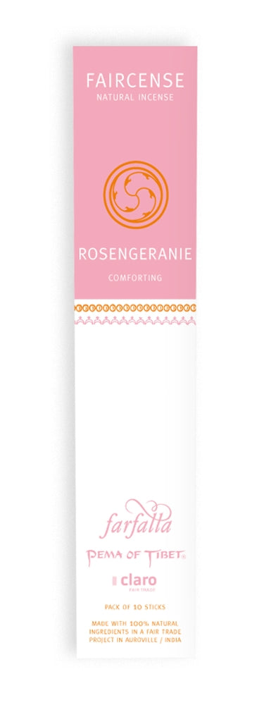 farfalla - Faircense Räucherstäbchen Rosengeranie 1 Stk. - WERTE FREUNDE
