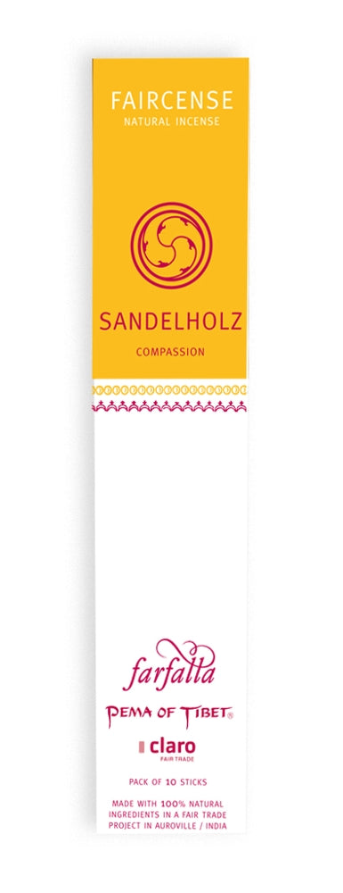 farfalla - Faircense Räucherstäbchen Sandelholz 1 Stk. - WERTE FREUNDE