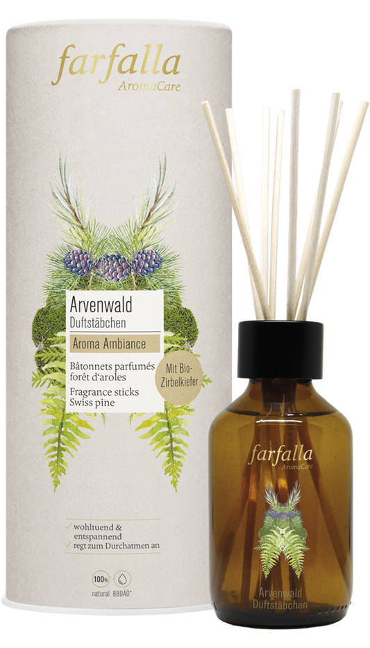 farfalla - Arvenwald Duftstäbchen Aroma Ambiance Set 150 ml - WERTE FREUNDE