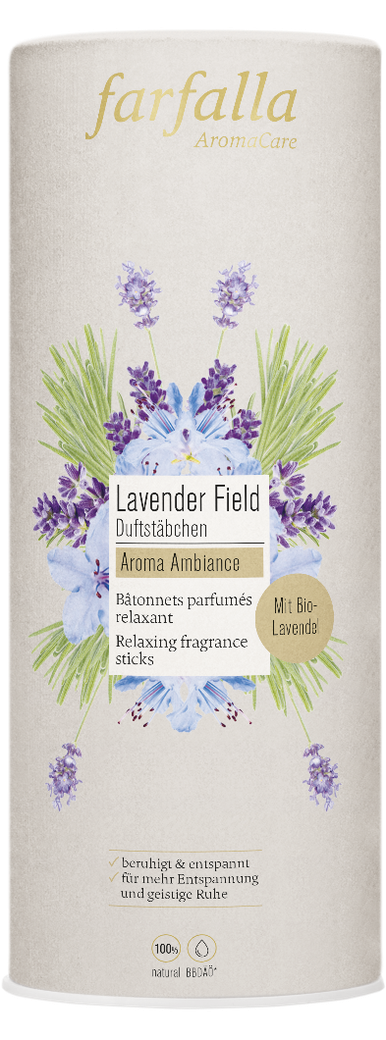 farfalla - Lavendel Field Duftstäbchen Aroma Ambiance Set 150 ml - WERTE FREUNDE