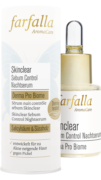 farfalla - Skinclear Sebum Control Nachtserum, Derma Pro Biome 15ml - WERTE FREUNDE