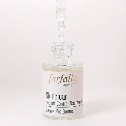 farfalla - Skinclear Sebum Control Nachtserum, Derma Pro Biome 15ml - WERTE FREUNDE