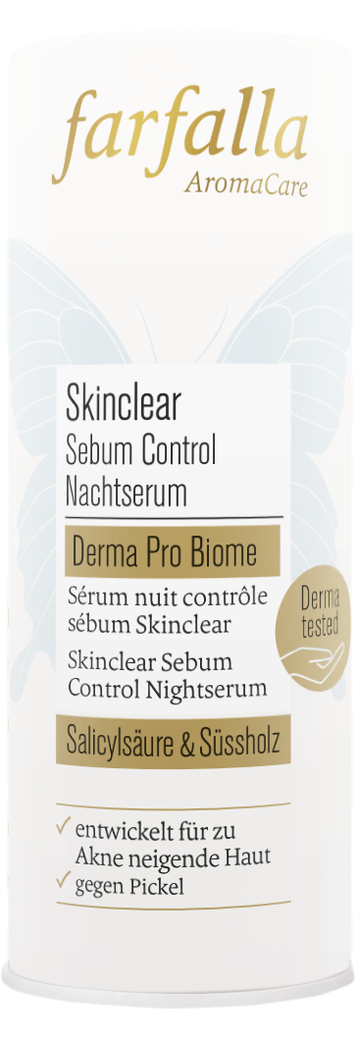 farfalla - Skinclear Sebum Control Nachtserum, Derma Pro Biome 15ml - WERTE FREUNDE