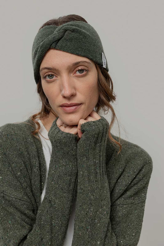 Rifo - Nadia Cashmere Headband Green Foresta