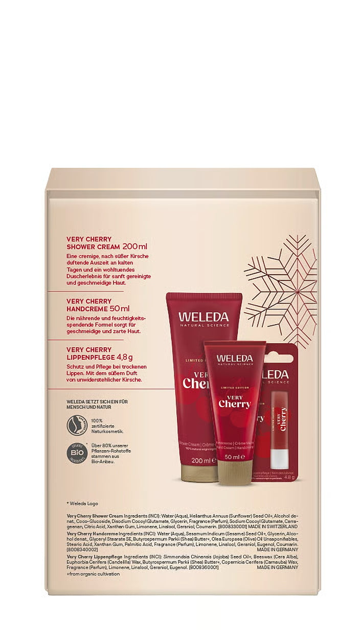 Weleda - Geschenkset Very Cherry Limited Edition Very Cherry Shower & Handcreme & Lippenpflege 1Stk. - WERTE FREUNDE