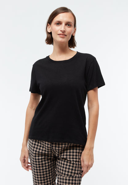 GIVN - Julia T-Shirt Black (Linen) - WERTE FREUNDE