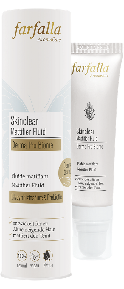 farfalla - Skinclear Mattifier Fluid, Derma Pro Biome 30ml