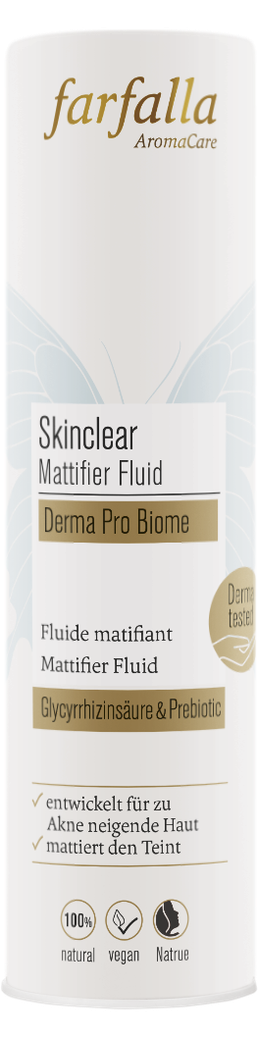 farfalla - Skinclear Mattifier Fluid, Derma Pro Biome 30ml