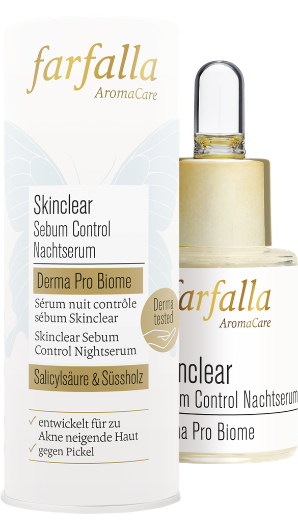 farfalla - Skinclear Sebum Control Nachtserum, Derma Pro Biome 15ml