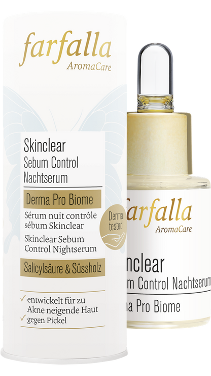 farfalla - Skinclear Sebum Control Nachtserum, Derma Pro Biome 15ml