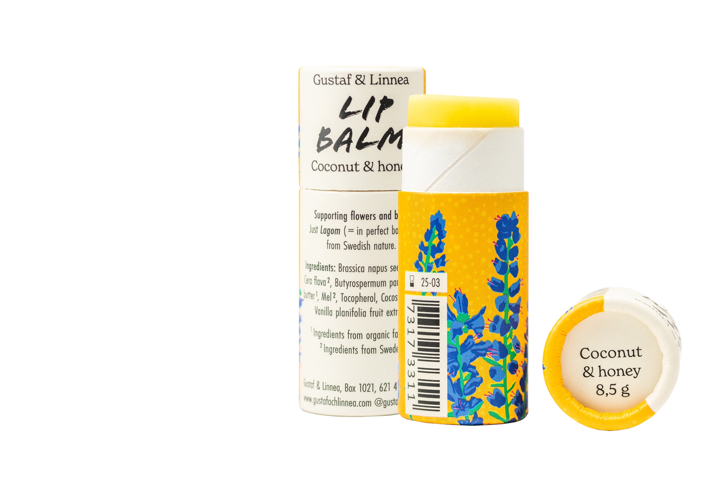 Gustaf och Linnea - Lippenbalsam Kokosnuss & Honig 8,5g - WERTE FREUNDE