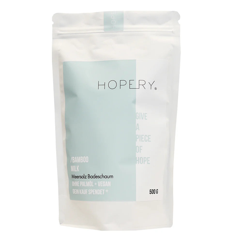 HOPERY - Bamboo Milk Meersalz Badeschaum 500g - WERTE FREUNDE