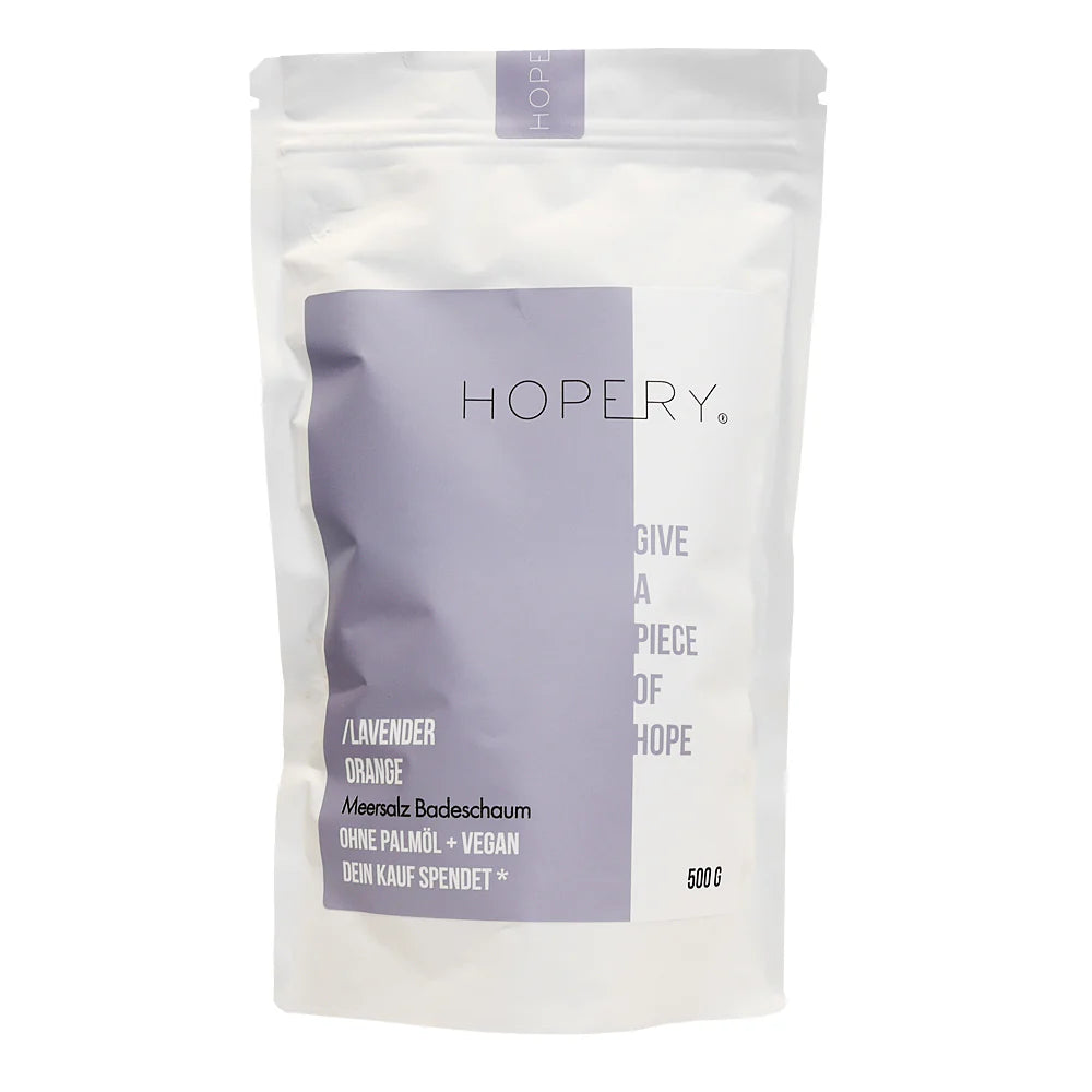 HOPERY - Lavender Orange Meersalz Badeschaum 500g - WERTE FREUNDE