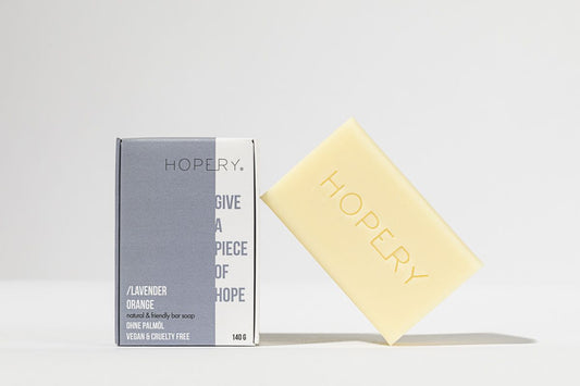 HOPERY - Natural & Friendly Bar Soap Lavender Orange 140 g - WERTE FREUNDE
