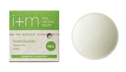 i+m - WE REDUCE! Feste Dusche Shower-Bar Hanf - 50 g - WERTE FREUNDE
