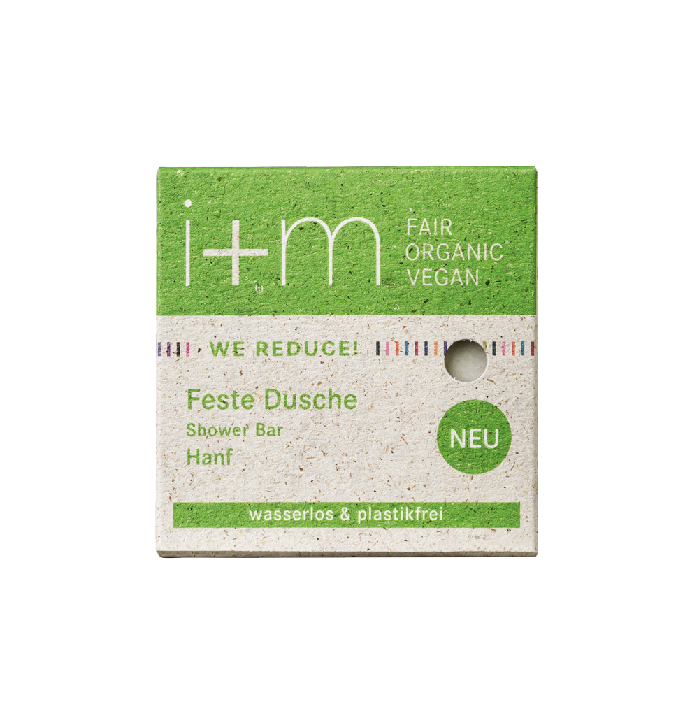 i+m - WE REDUCE! Feste Dusche Shower-Bar Hanf - 50 g - WERTE FREUNDE