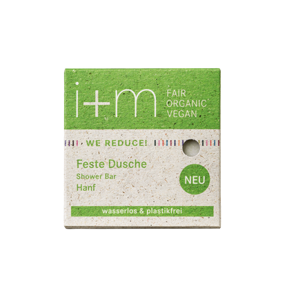 i+m - WE REDUCE! Feste Dusche Shower-Bar Hanf - 50 g - WERTE FREUNDE