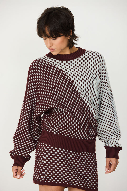 SKFK - ILUNA SWEATER CHOCOLATE