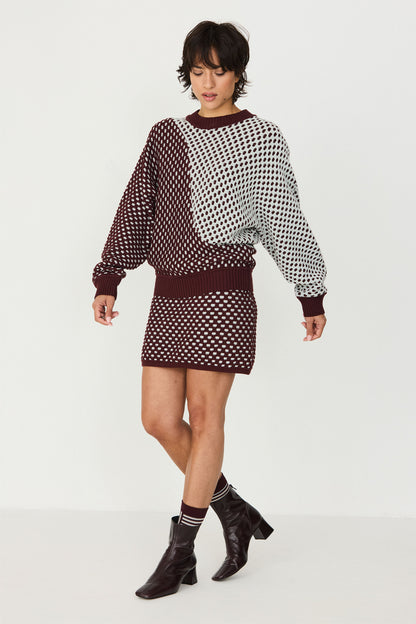 SKFK - ILUNA SWEATER CHOCOLATE