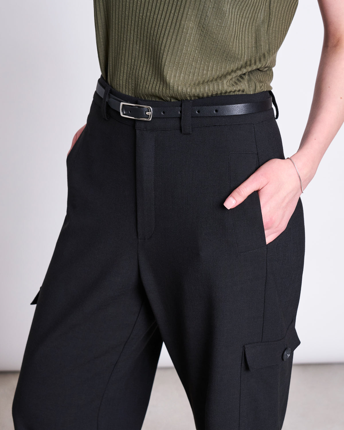 JAN N JUNE - NYBY Thin Belt python black/silver - WERTE FREUNDE