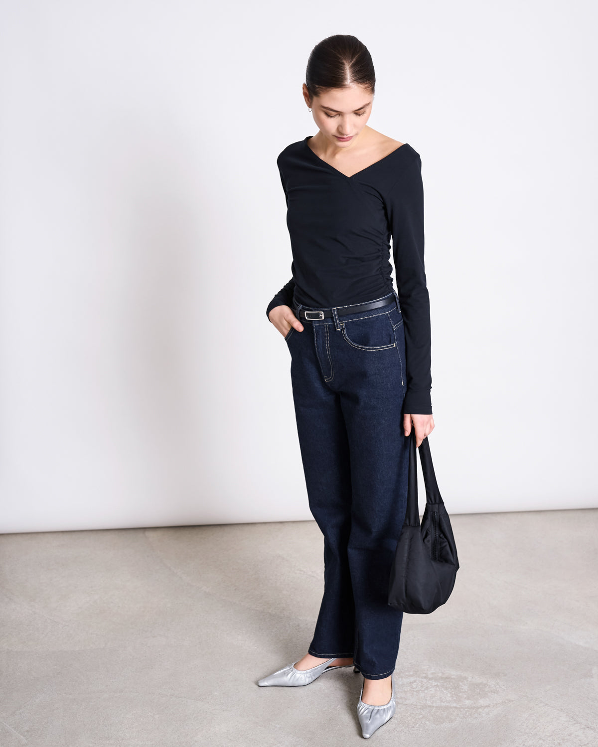 JAN N JUNE - NYBY Thin Belt python black/silver - WERTE FREUNDE