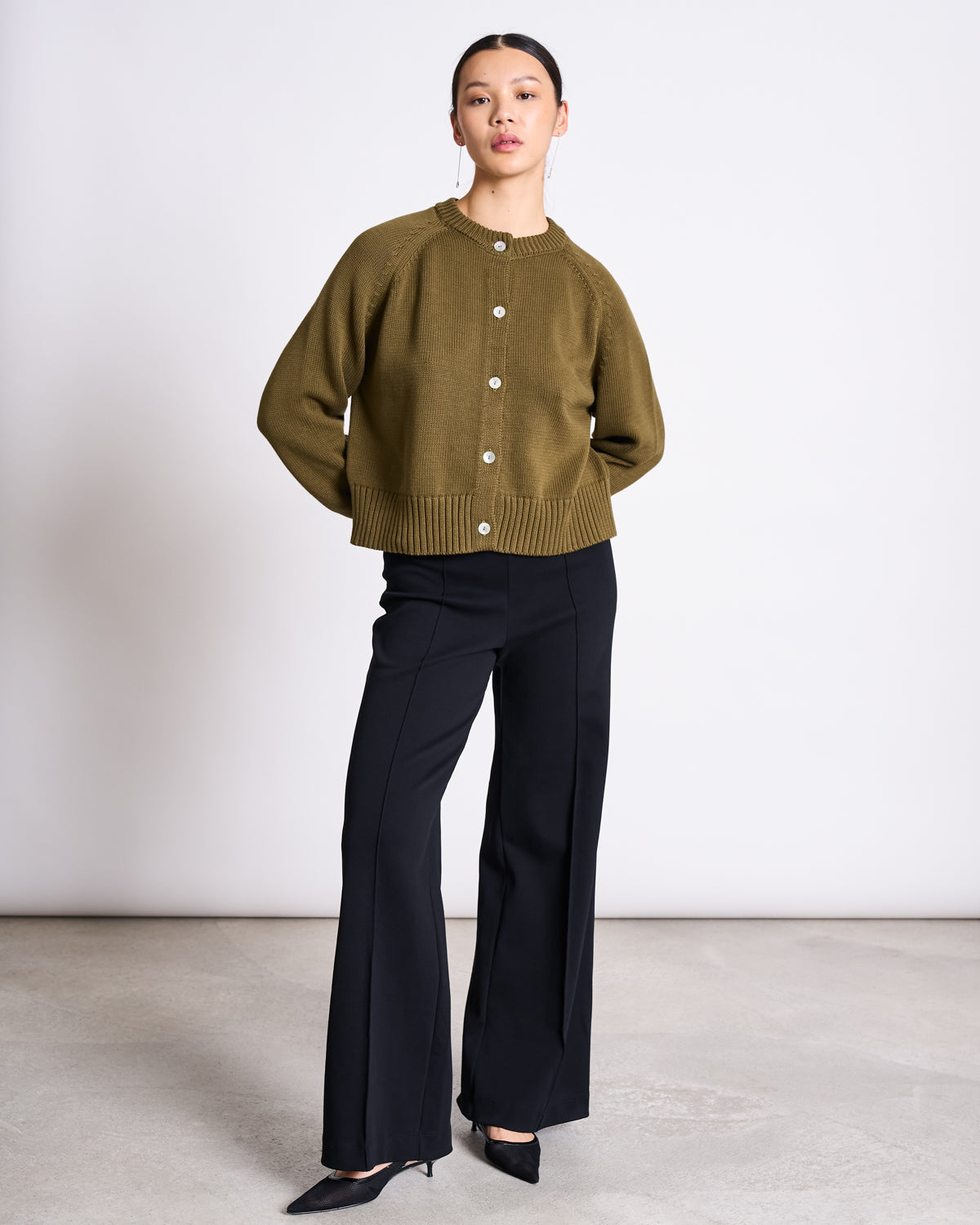 JAN N JUNE - LAREDO Wide Pants black - WERTE FREUNDE