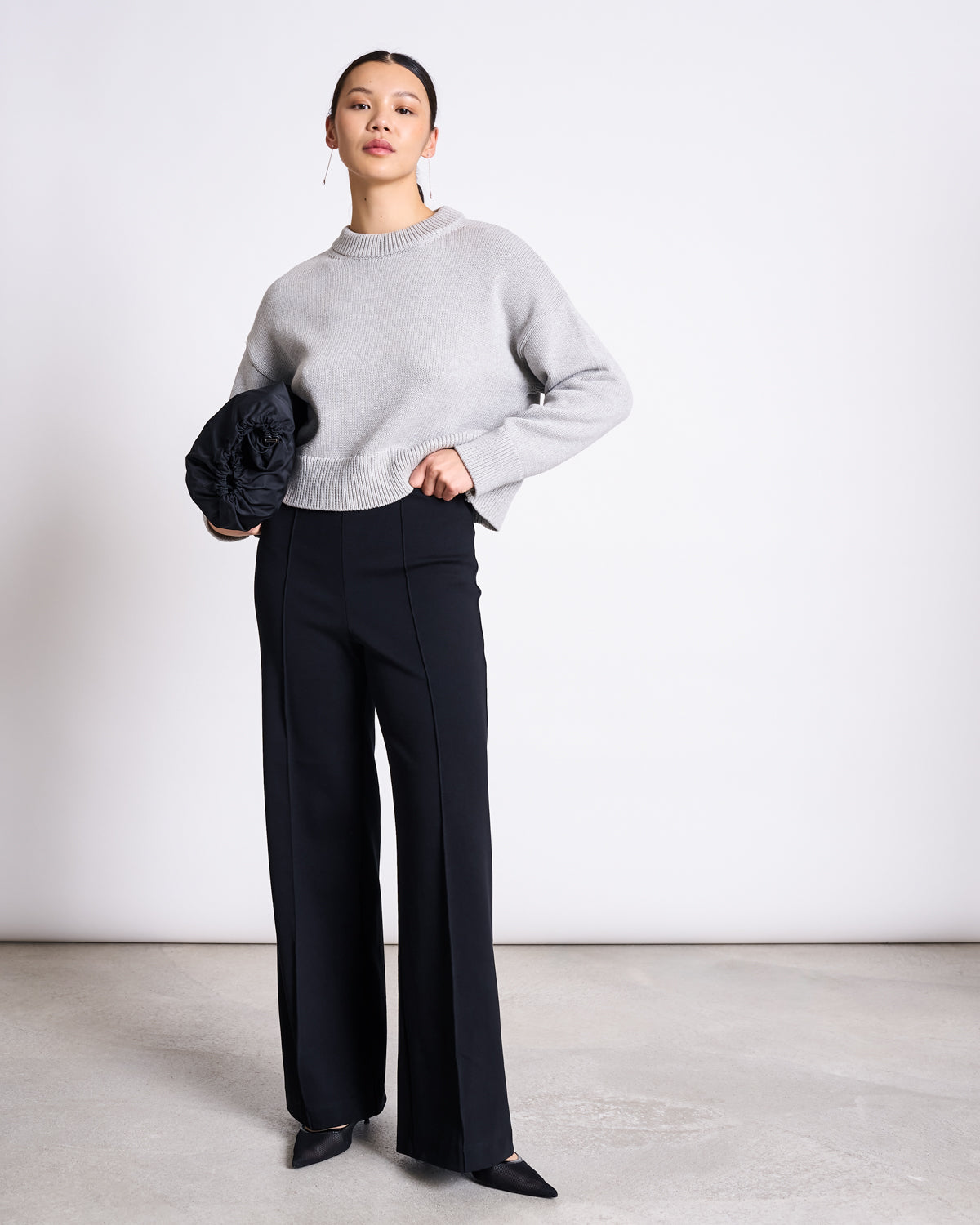 JAN N JUNE - LAREDO Wide Pants black - WERTE FREUNDE