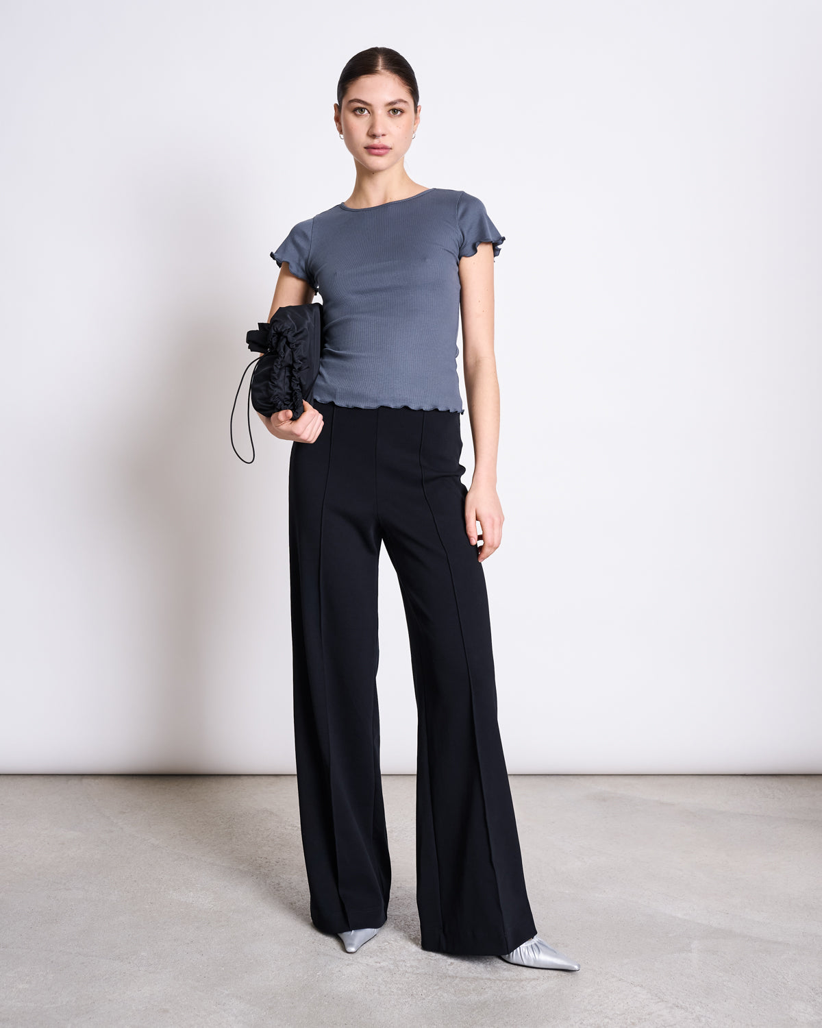 JAN N JUNE - LAREDO Wide Pants black - WERTE FREUNDE
