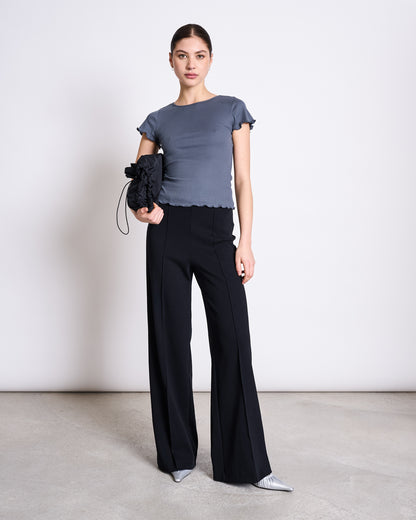JAN N JUNE - LAREDO Wide Pants black - WERTE FREUNDE