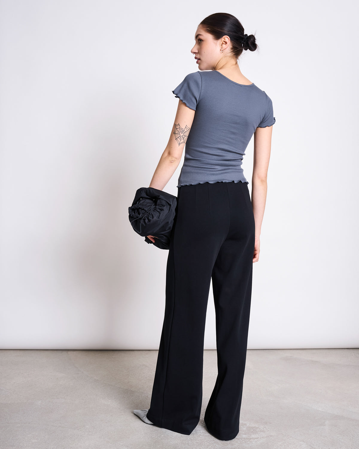 JAN N JUNE - LAREDO Wide Pants black - WERTE FREUNDE