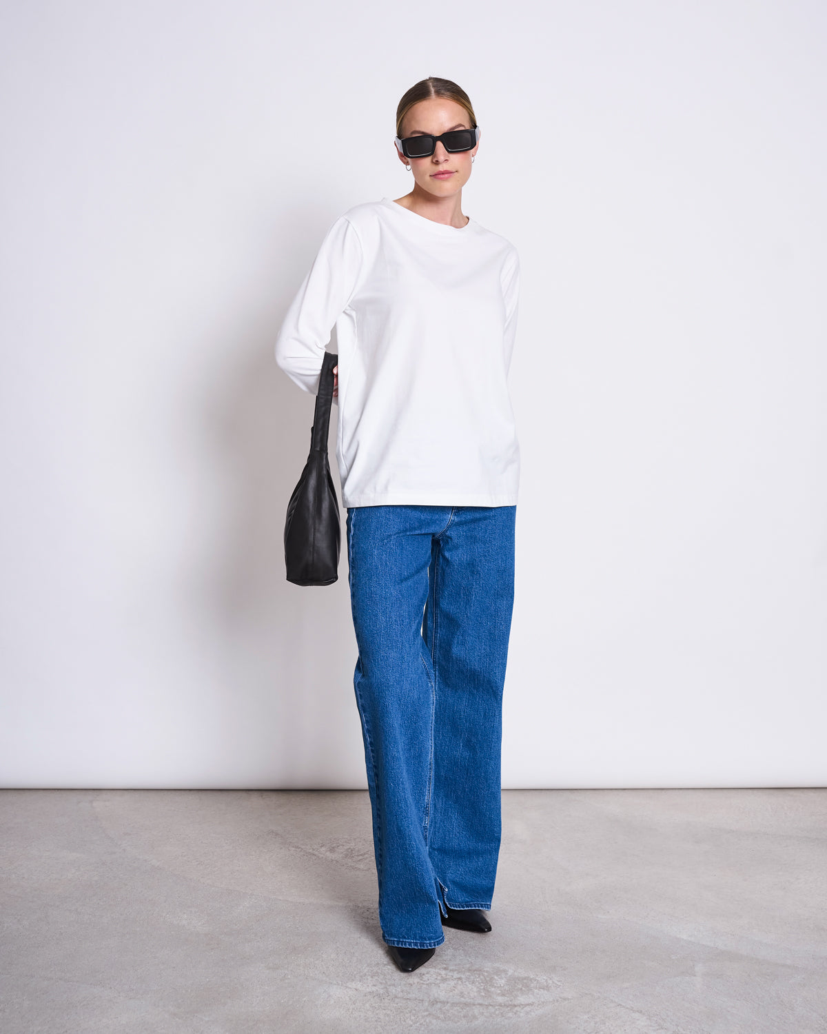 JAN N JUNE - BOY Brushed Longsleeve white - WERTE FREUNDE