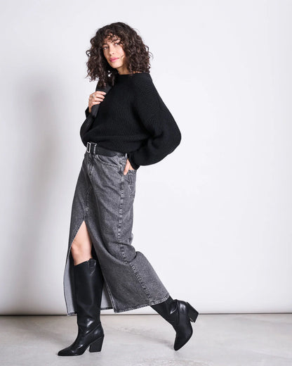 JAN N JUNE - ANI Wooly Jumper black - WERTE FREUNDE