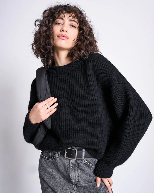 JAN N JUNE - ANI Wooly Jumper black - WERTE FREUNDE