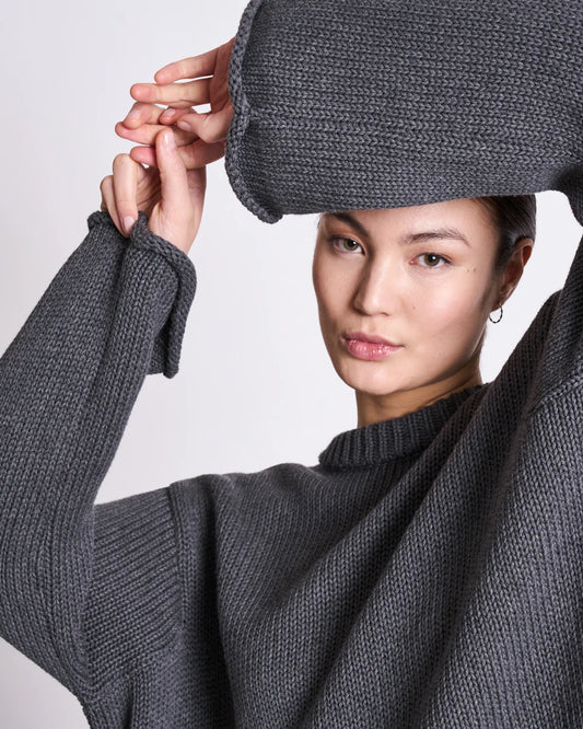 JAN N JUNE - SONA Jumper dark grey - WERTE FREUNDE