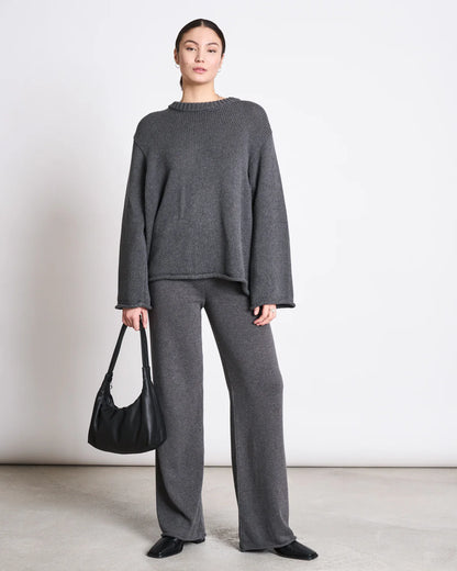 JAN N JUNE - SONA Jumper dark grey - WERTE FREUNDE