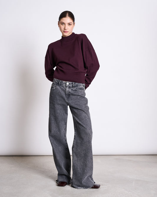 JAN N JUNE - YIN Jumper cherry lacquer - WERTE FREUNDE