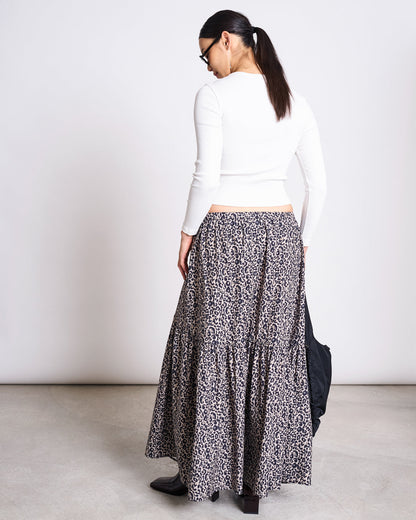 JAN N JUNE - ALCA Maxi Skirt leo print - WERTE FREUNDE