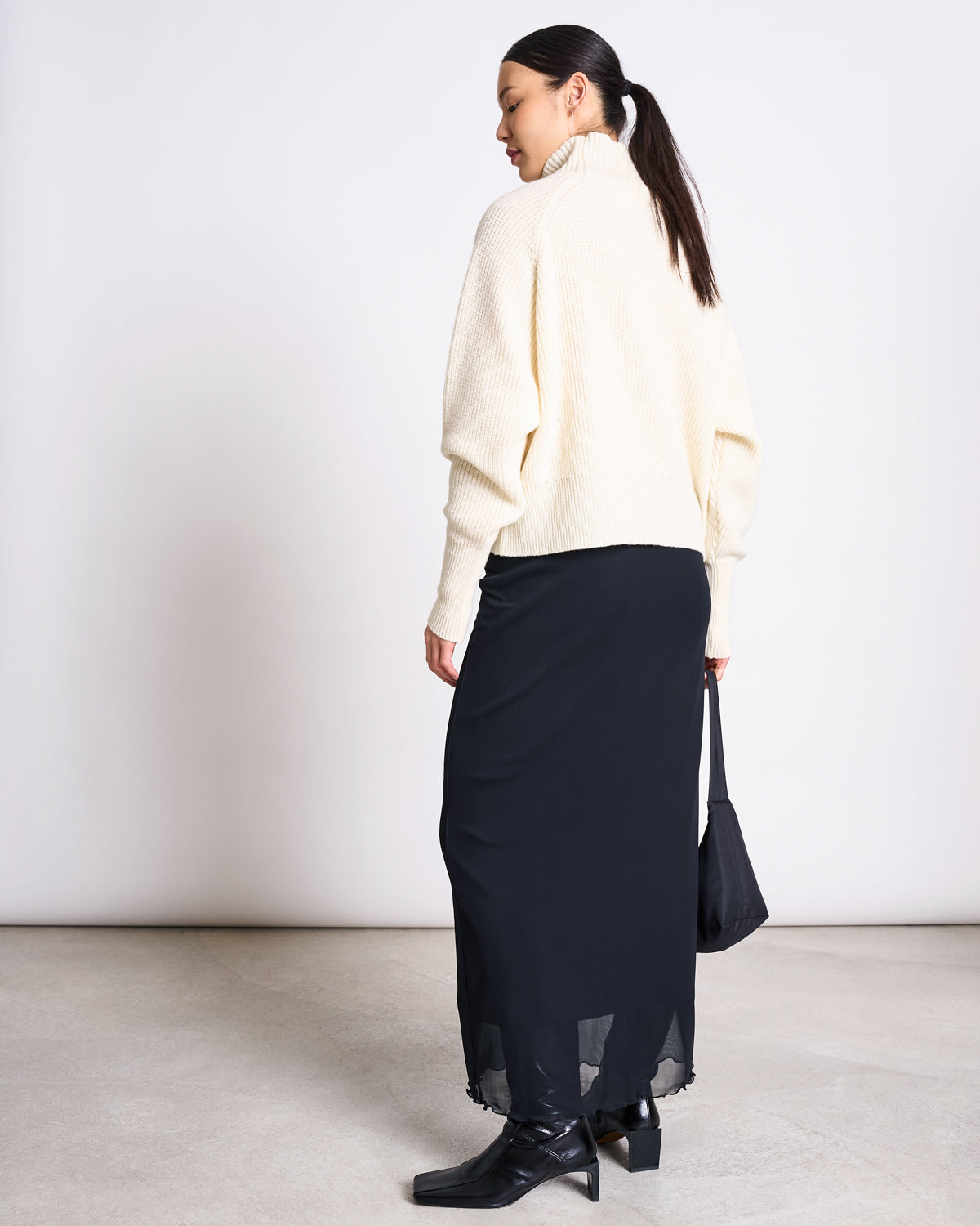 JAN N JUNE - SMUK Mesh Maxi Skirt black - WERTE FREUNDE