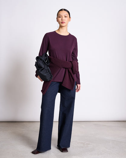 JAN N JUNE - BOY Brushed T-Shirt cherry lacquer - WERTE FREUNDE