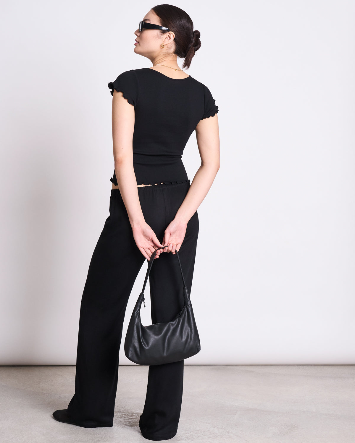 JAN N JUNE - REN Minirib T-Shirt black - WERTE FREUNDE