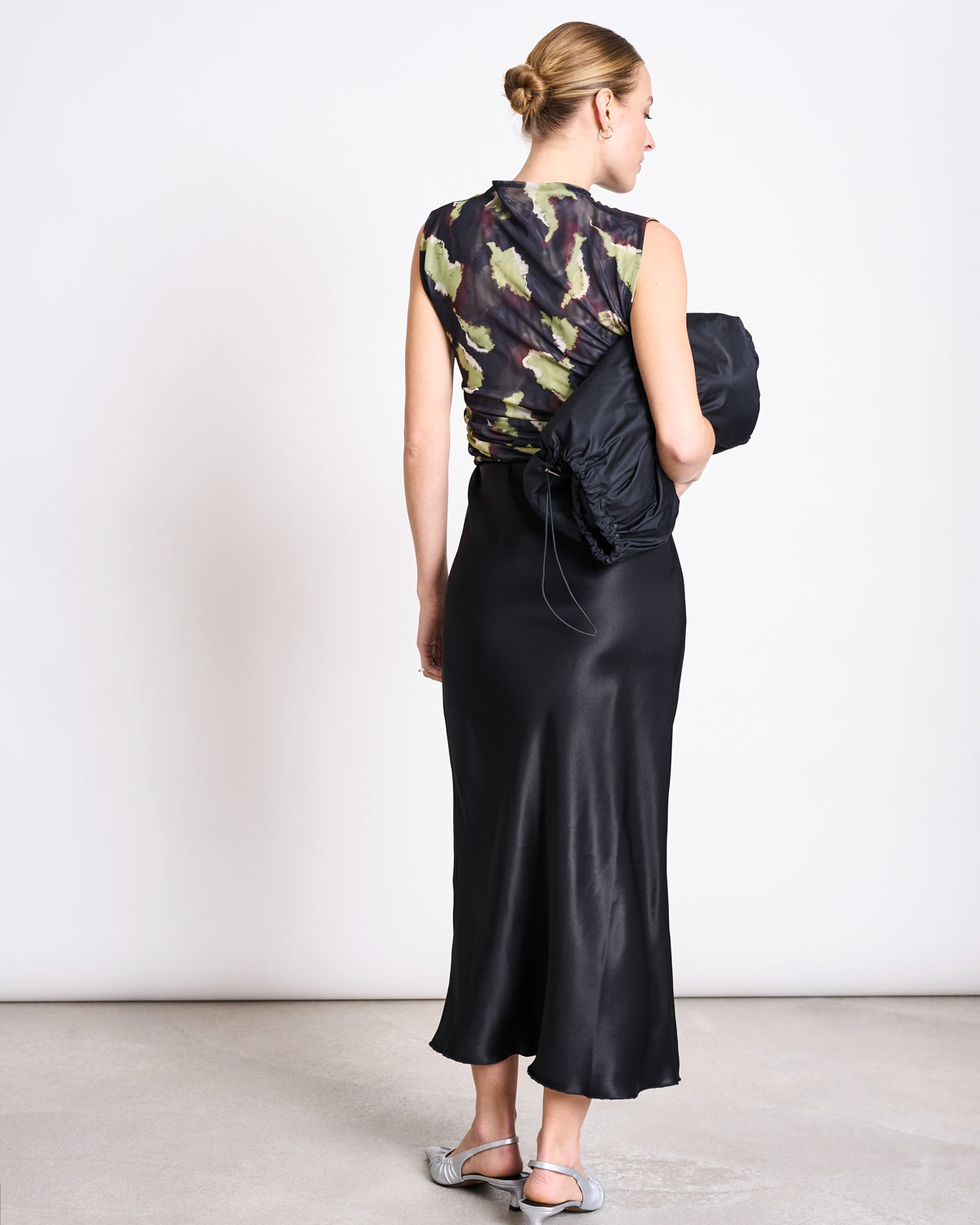 JAN N JUNE - LAGUNA Ruffle Mesh Top mossfire - WERTE FREUNDE