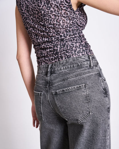 JAN N JUNE - LAGUNA Ruffle Top leo print - WERTE FREUNDE