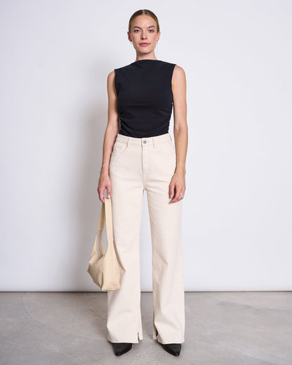 JAN N JUNE - RAFO Ruffle Top black - WERTE FREUNDE