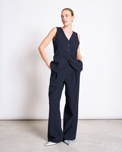 JAN N JUNE - IMATA Suit Vest nightfall - WERTE FREUNDE