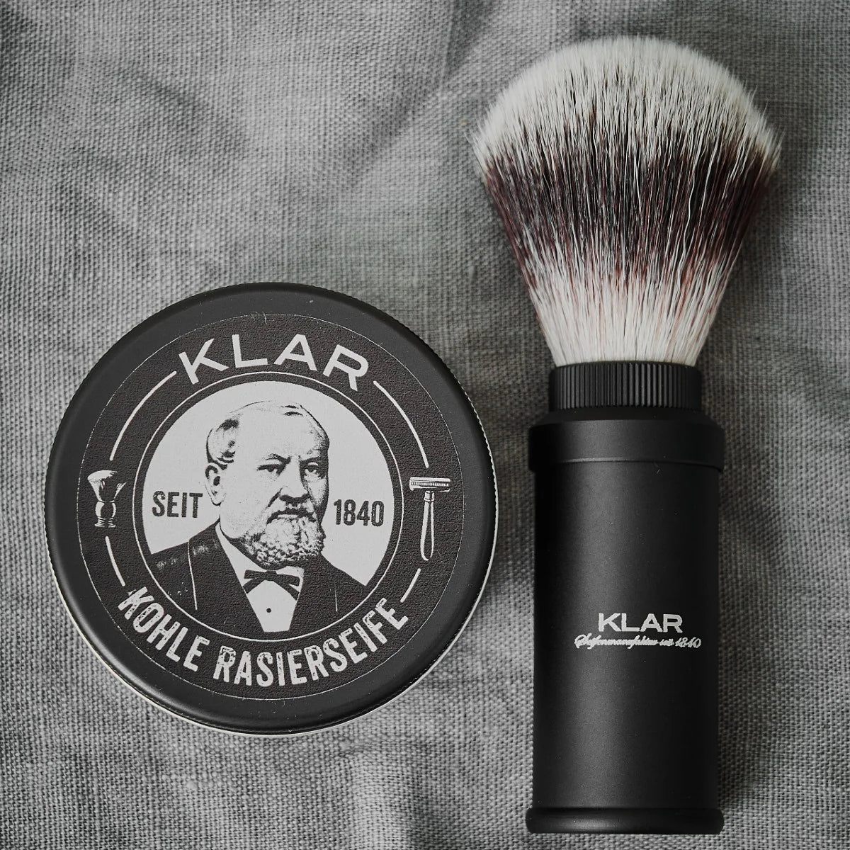 Klar's - Rasierseife Aktivkohle  110g - WERTE FREUNDE
