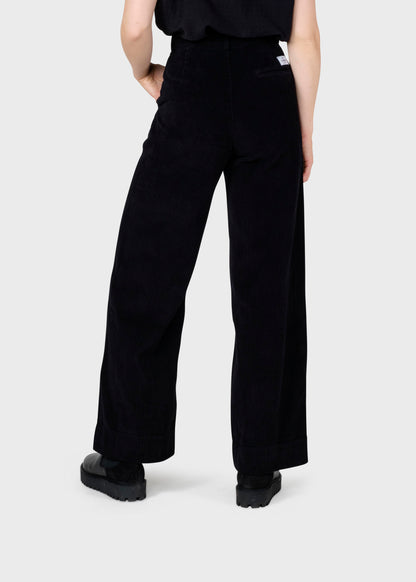 Klitmøller - Lydia jumbo corduroy pants Black - WERTE FREUNDE
